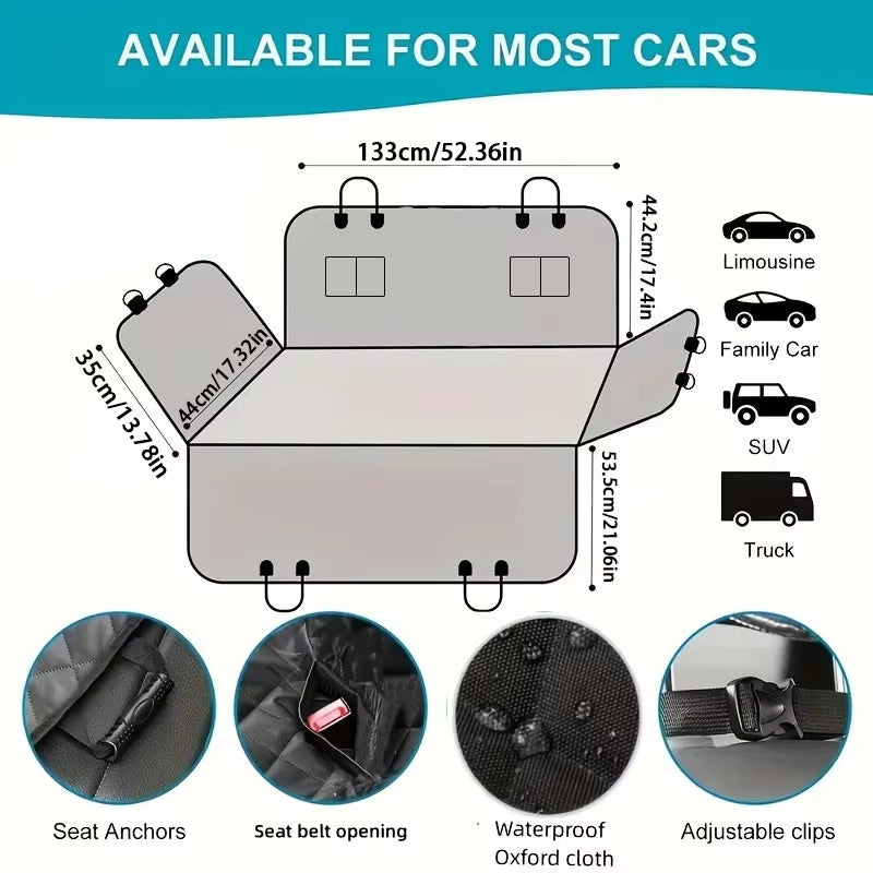 Waterproof Hammock Oxford Dog Back Seat Cover