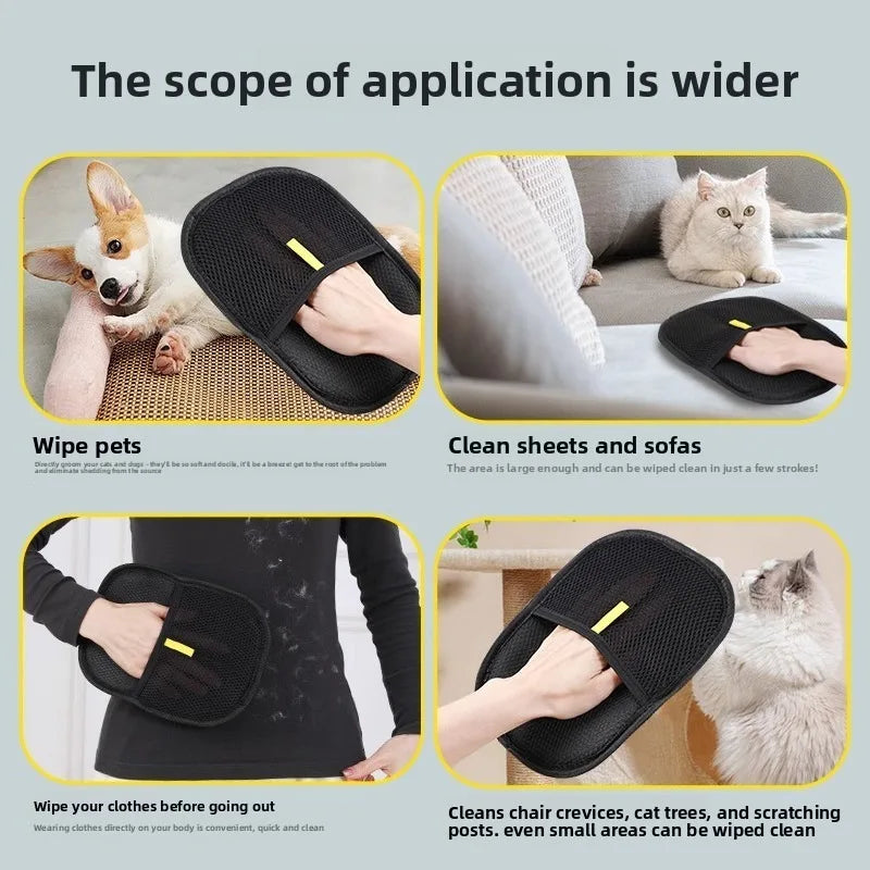 Pet Hair Removal Gloves – Dog & Cat Hair Remover for Home