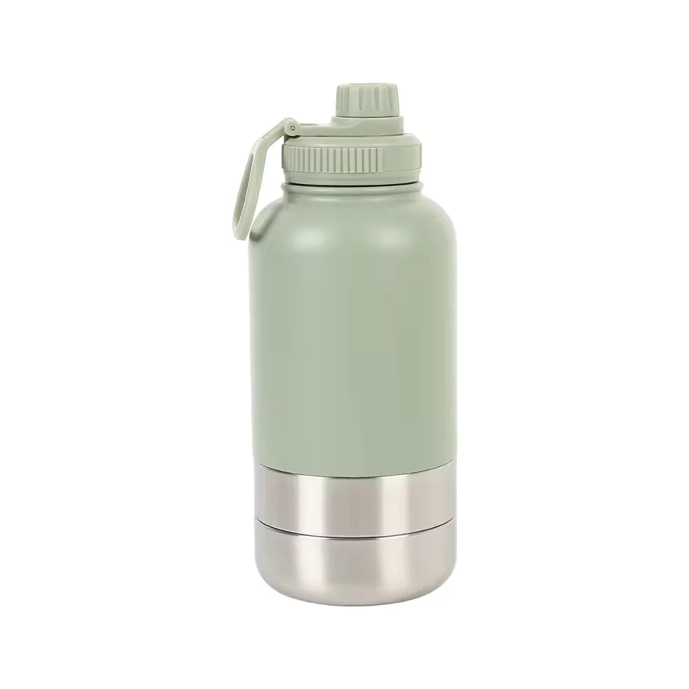 32oz Portable Pet Water & Food Bottle - Travel Container for Dogs & Cats