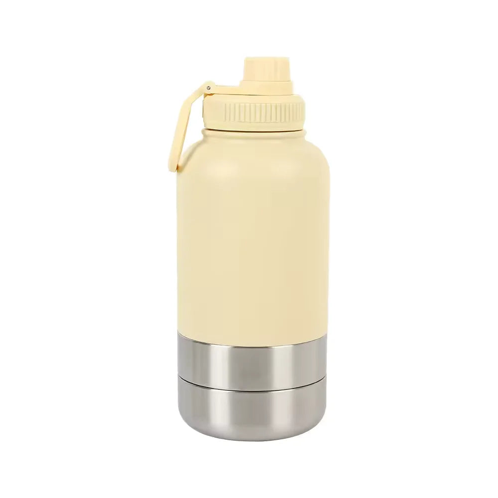 32oz Portable Pet Water & Food Bottle - Travel Container for Dogs & Cats