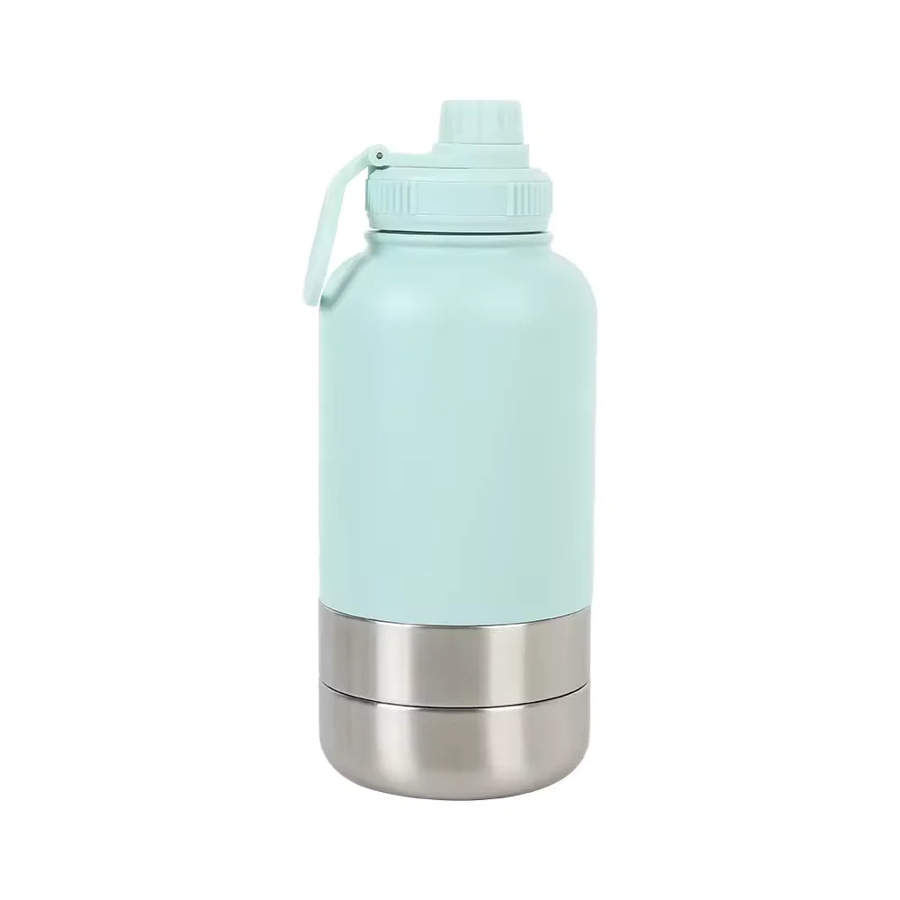 32oz Portable Pet Water & Food Bottle - Travel Container for Dogs & Cats