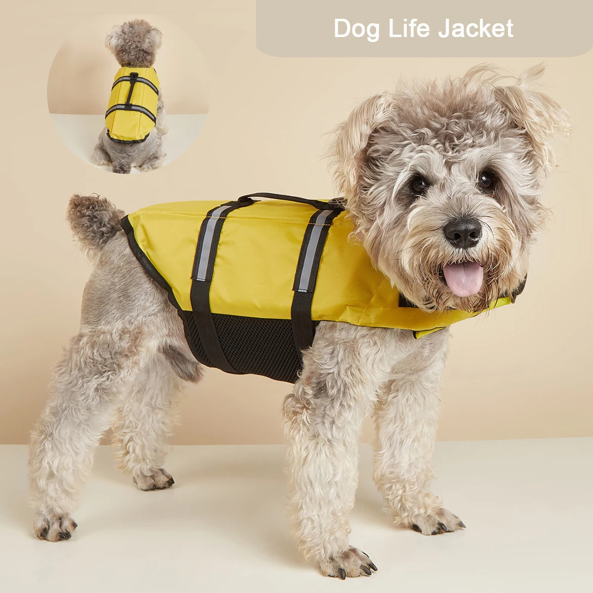Reflective Dog Life Jacket – Adjustable Safety Vest for Swimming & Boating
