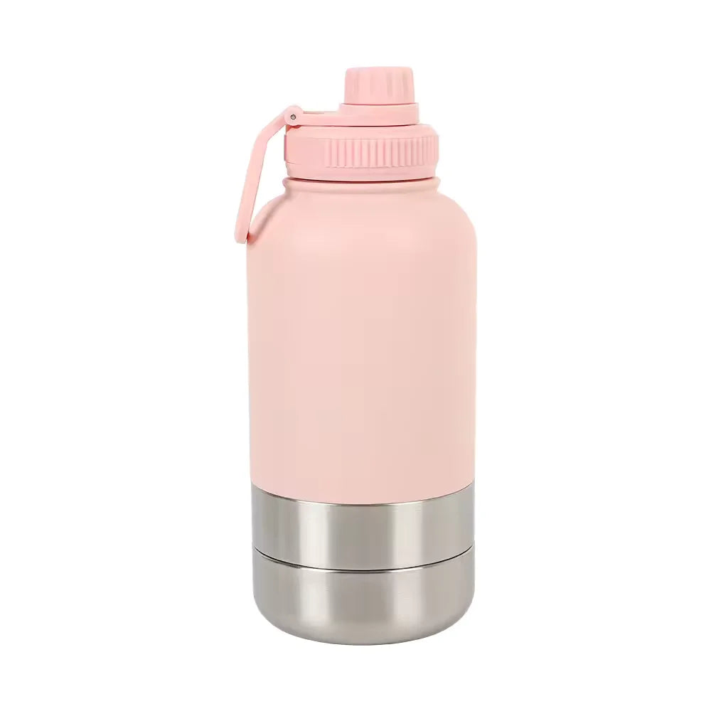 32oz Portable Pet Water & Food Bottle - Travel Container for Dogs & Cats