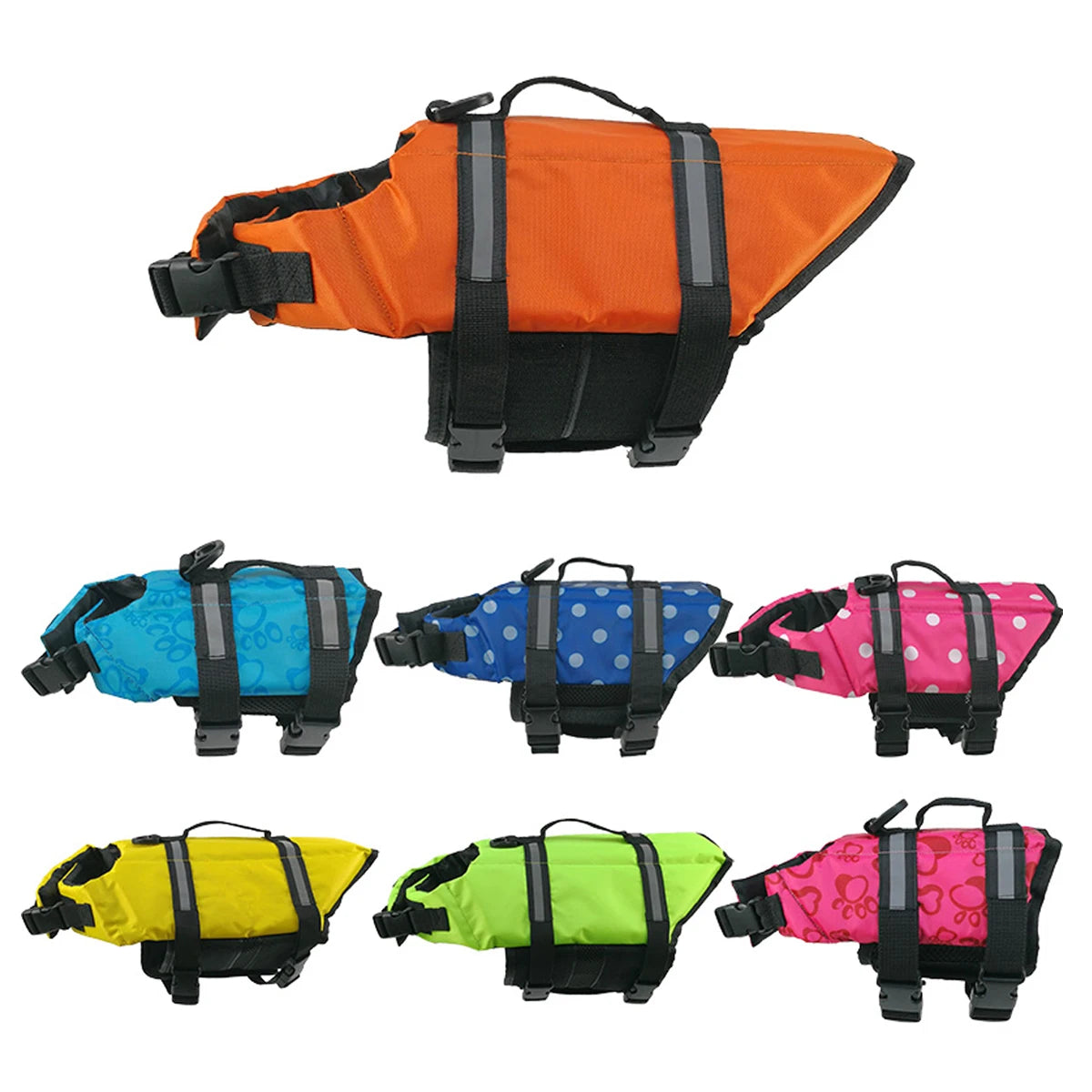 Reflective Dog Life Jacket – Adjustable Safety Vest for Swimming & Boating