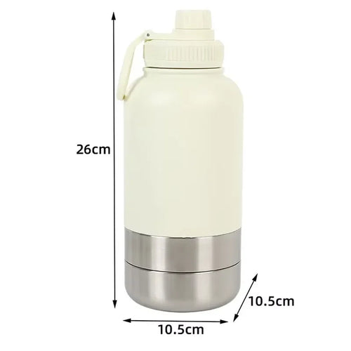 32oz Portable Pet Water & Food Bottle - Travel Container for Dogs & Cats